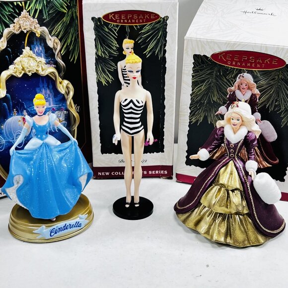 Hallmark Other - HALLMARK Keepsake HOLIDAY BARBIE 1996 Debut 1994 Cinderella ORNAMENT Lot of 3